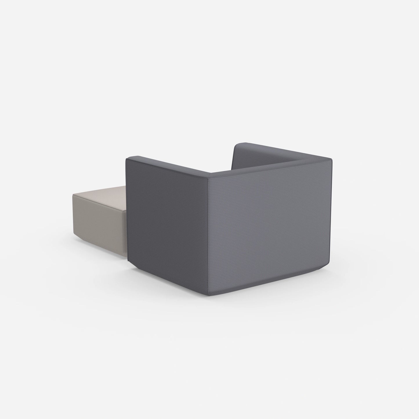 Sessel mit Fußablage modern von hinten