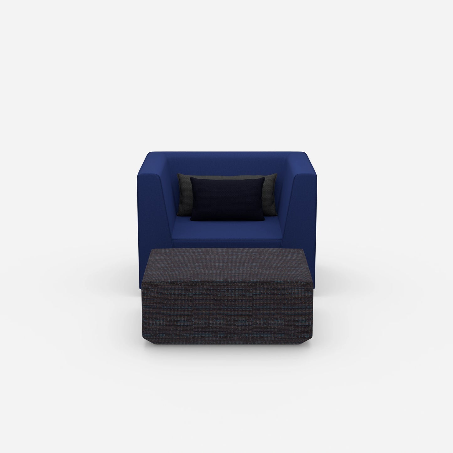 Sessel mit Fußablage modern von vorne