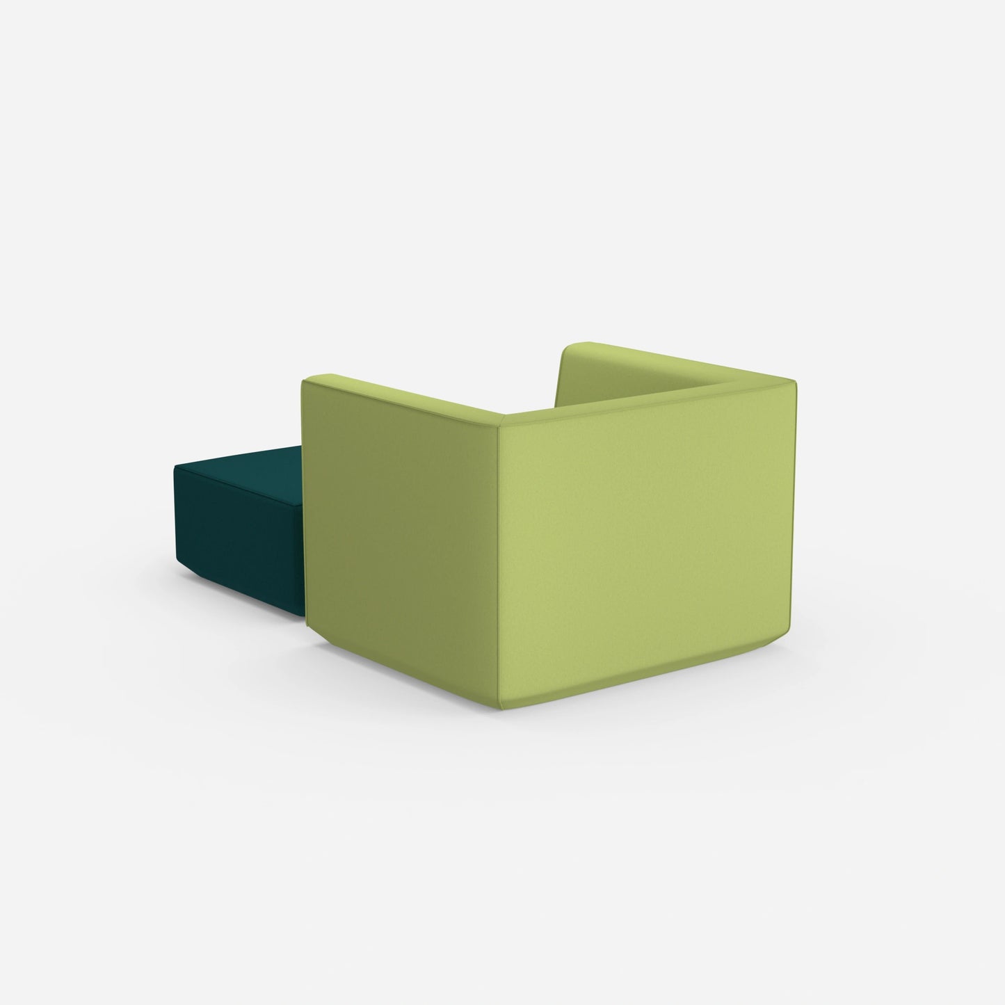 Sessel mit Fußablage modern von hinten