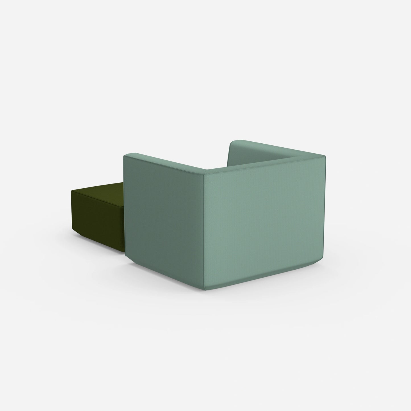 Sessel mit Fußablage modern von hinten