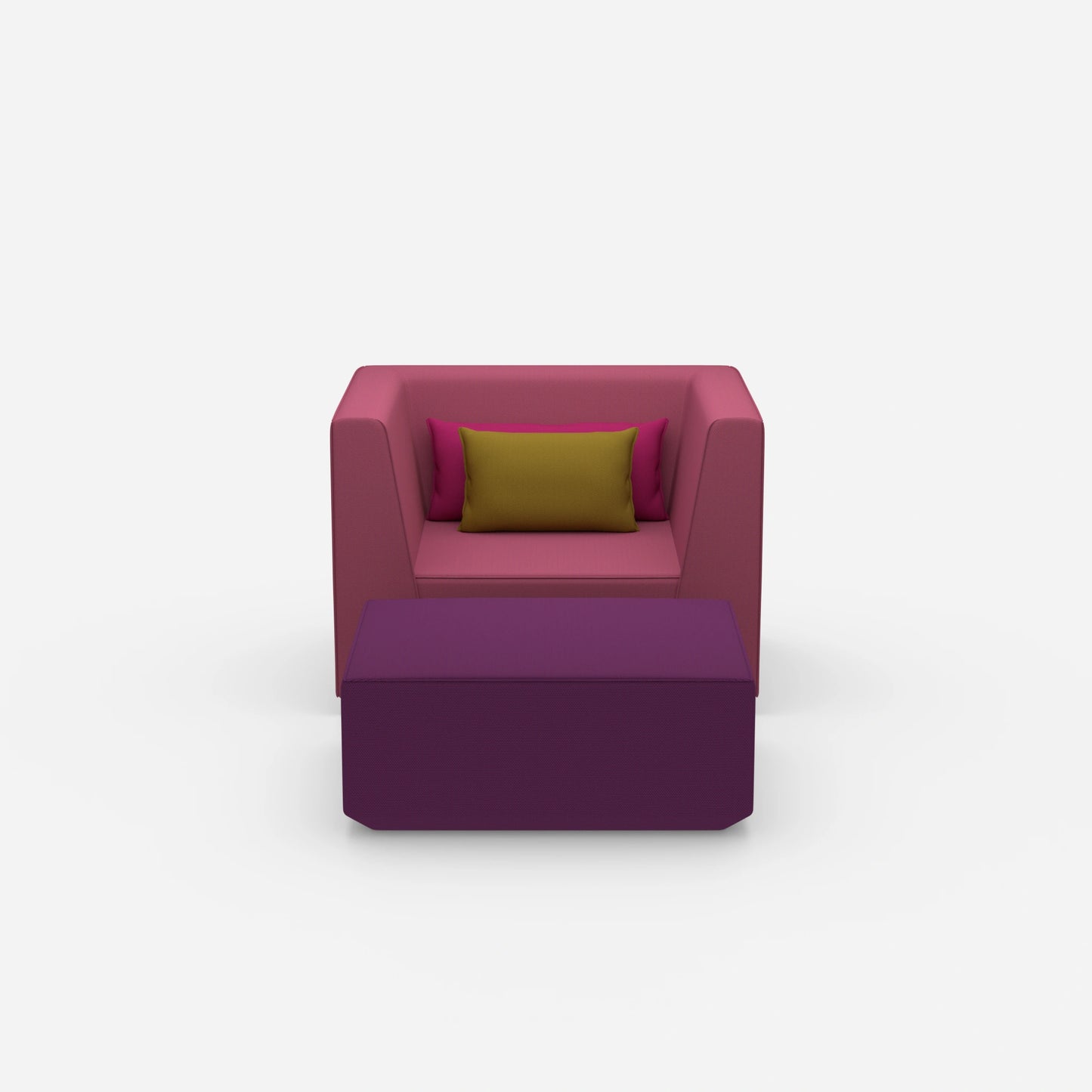 Sessel mit Fußablage modern von vorne