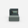 Sessel mit Hocker modern von vorne