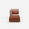 Sessel mit Hocker modern von vorne