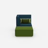 Sessel mit Hocker modern von vorne