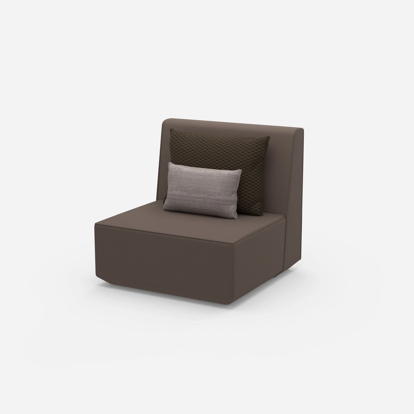 Sessel mit hohem Rücken von der Seite