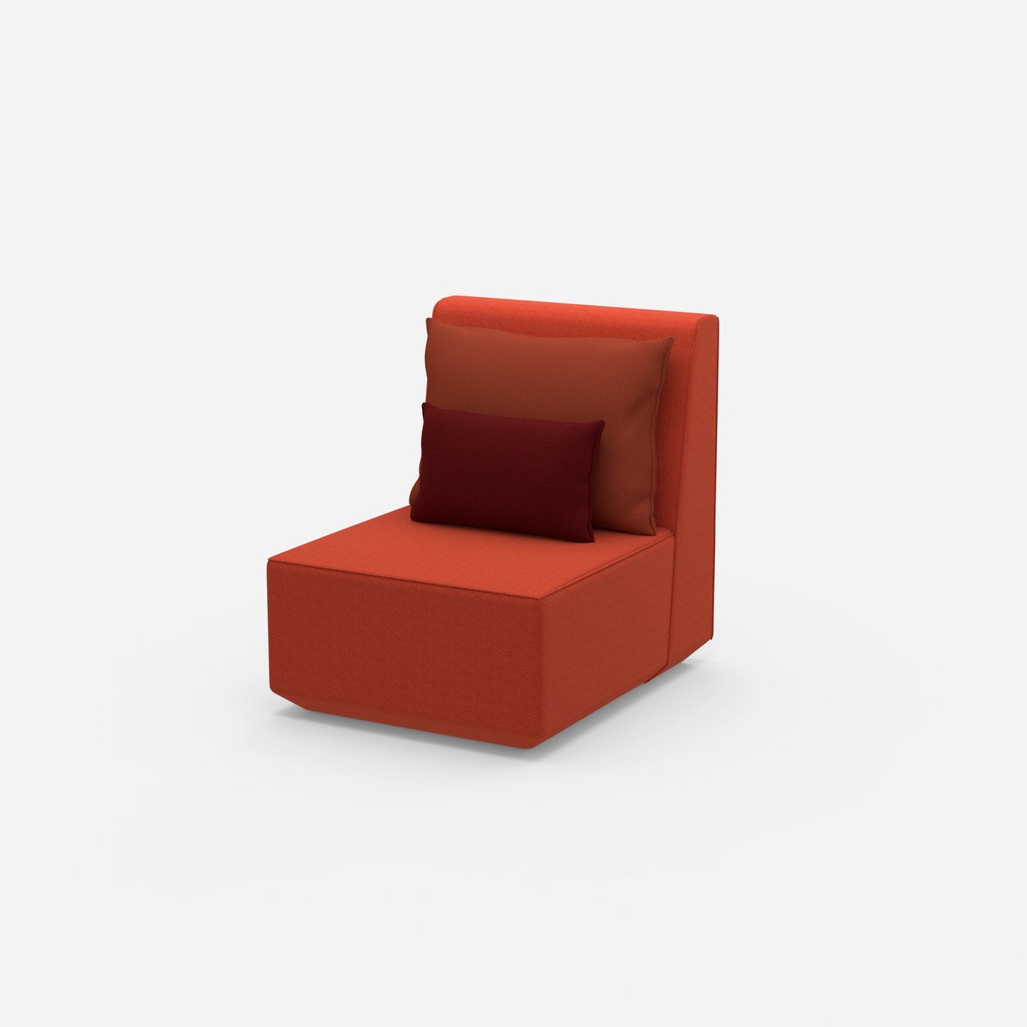Sessel modern mit hoher Rückenlehne von der Seite