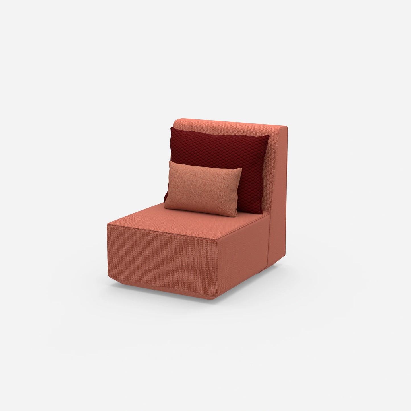 Sessel modern mit hoher Rückenlehne von der Seite
