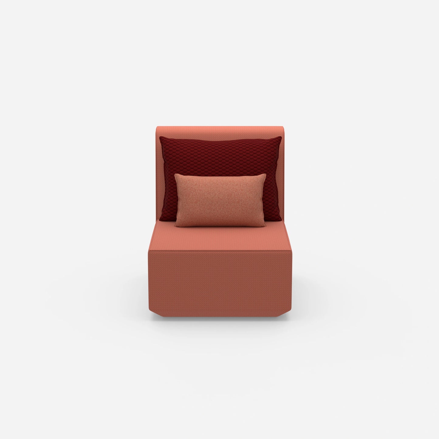 Sessel modern mit hoher Rückenlehne von vorne