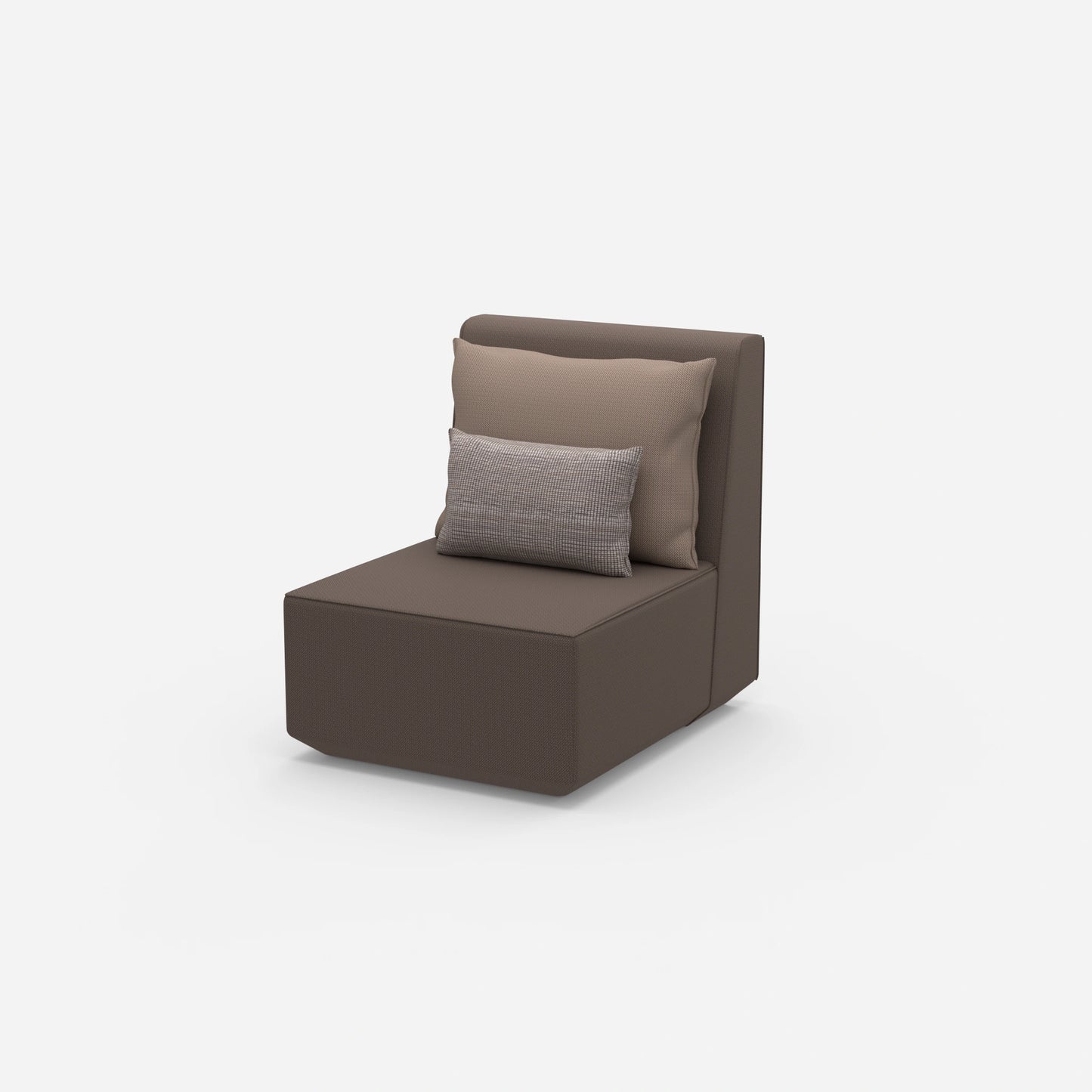 Sessel modern mit hoher Rückenlehne von der Seite