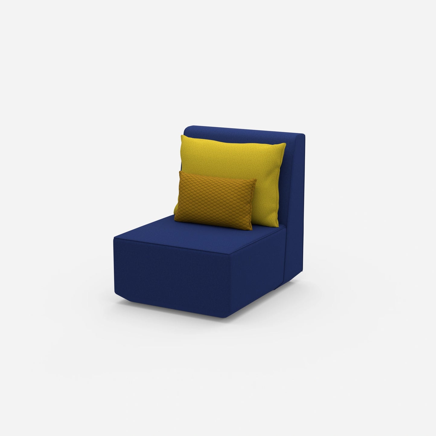 Sessel modern mit hoher Rückenlehne von der Seite