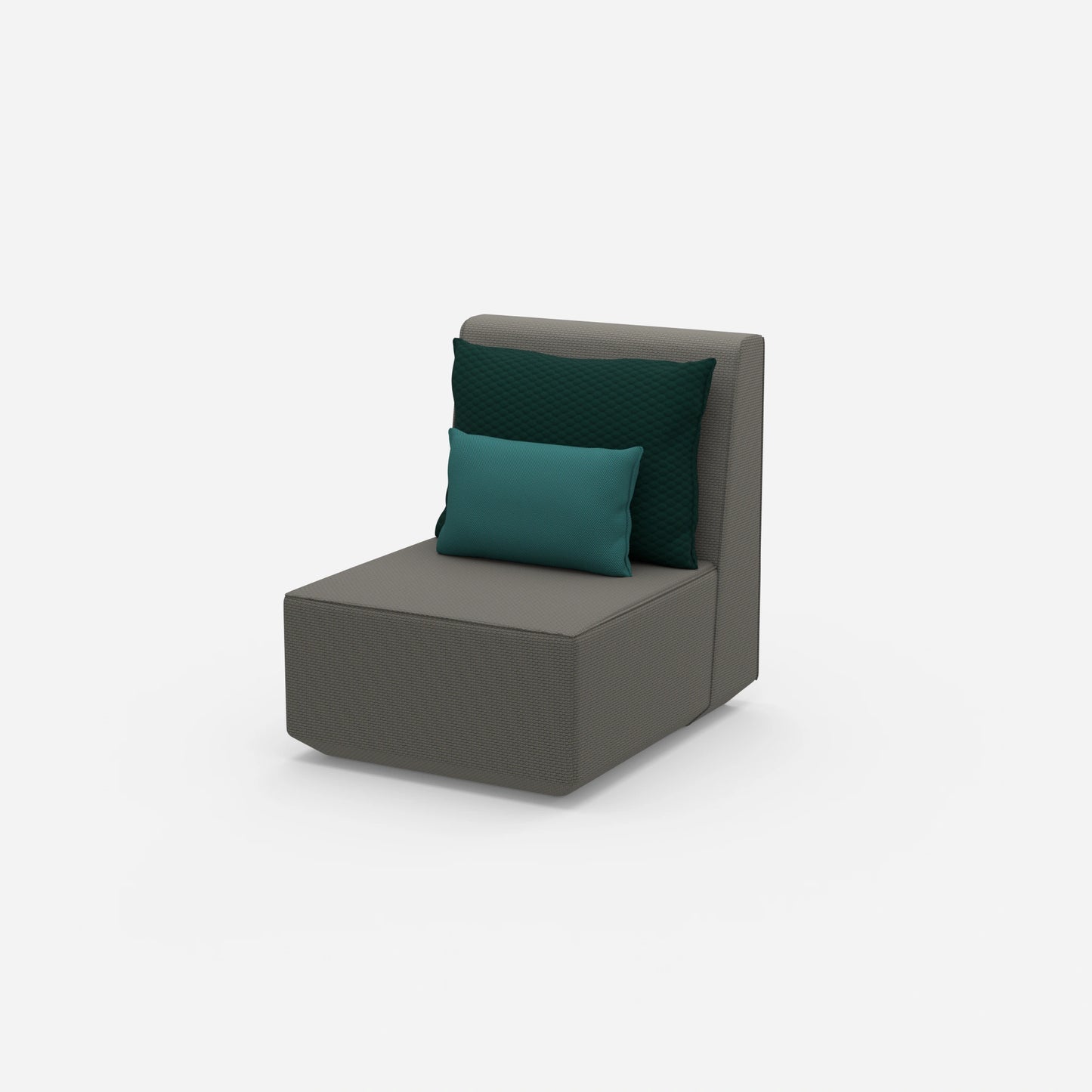 Sessel modern mit hoher Rückenlehne von der Seite