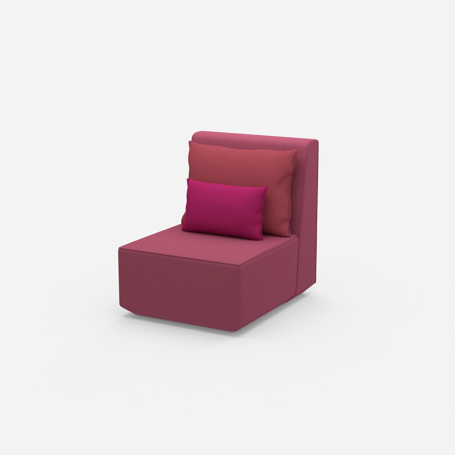 Sessel modern mit hoher Rückenlehne von der Seite