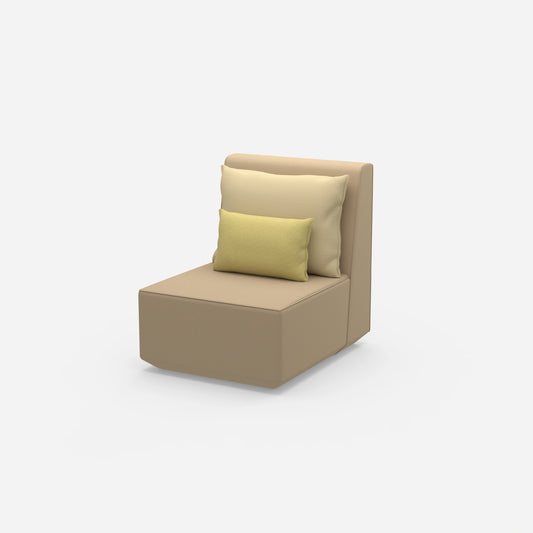 Sessel modern mit hoher Rückenlehne von der Seite