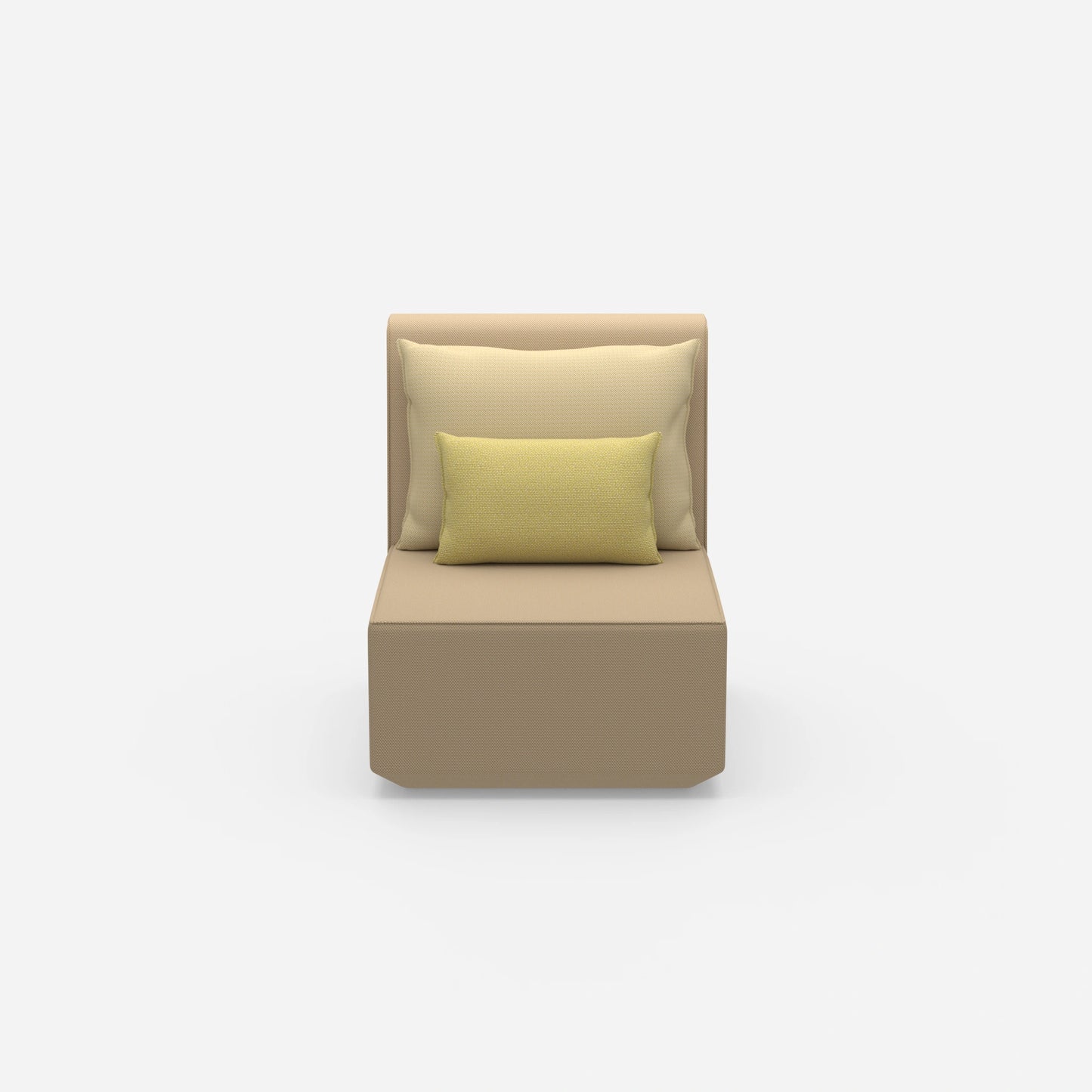 Sessel modern mit hoher Rückenlehne von vorne