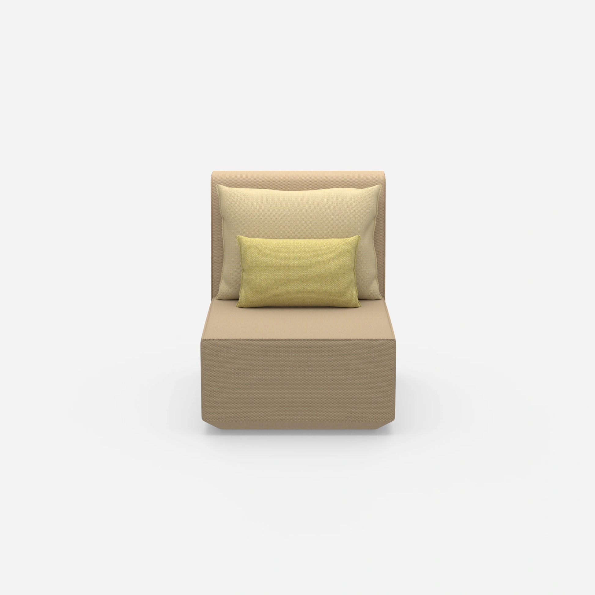 Sessel modern mit hoher Rückenlehne von vorne