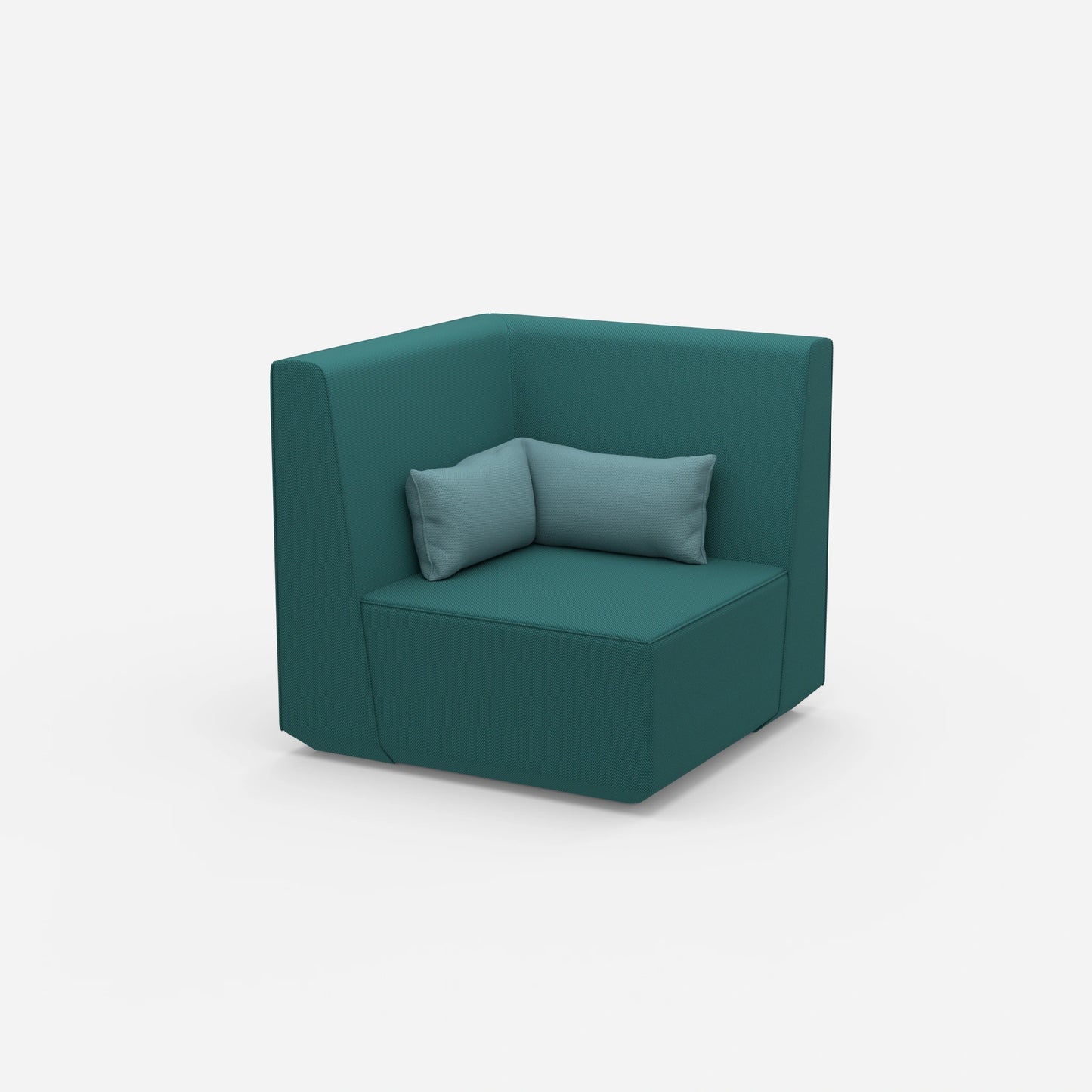 Sessel petrol von der Seite