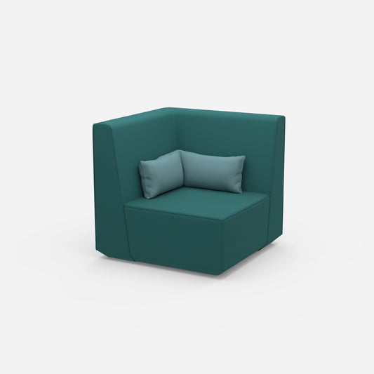 Sessel petrol von der Seite
