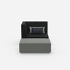 Sessel und Hocker modern von vorne