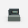 Sessel und Hocker modern von vorne