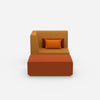 Sessel und Hocker modern von vorne
