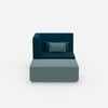 Sessel und Hocker modern von vorne