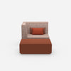 Sessel und Hocker modern von vorne