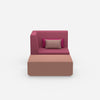 Sessel und Hocker modern von vorne