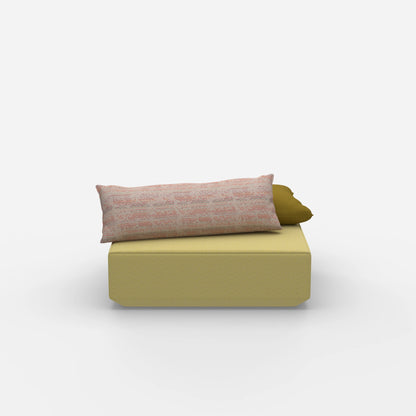 Sitzpouf modular in Gelb von vorne