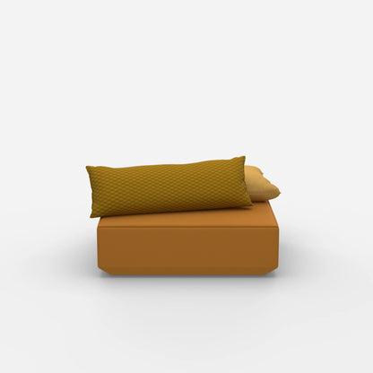 Sitzpouf modular in Gelb von vorne