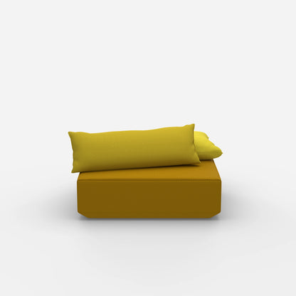 Sitzpouf modular in Gelb von vorne