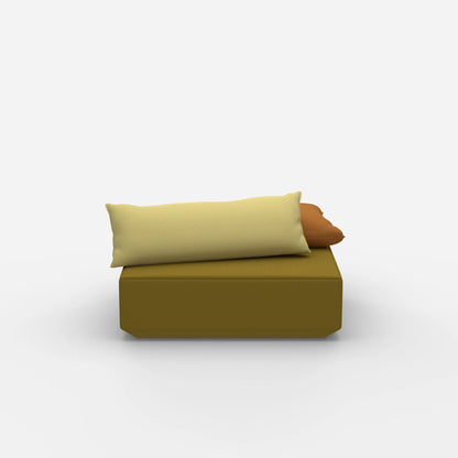 Sitzpouf modular in Gelb von vorne
