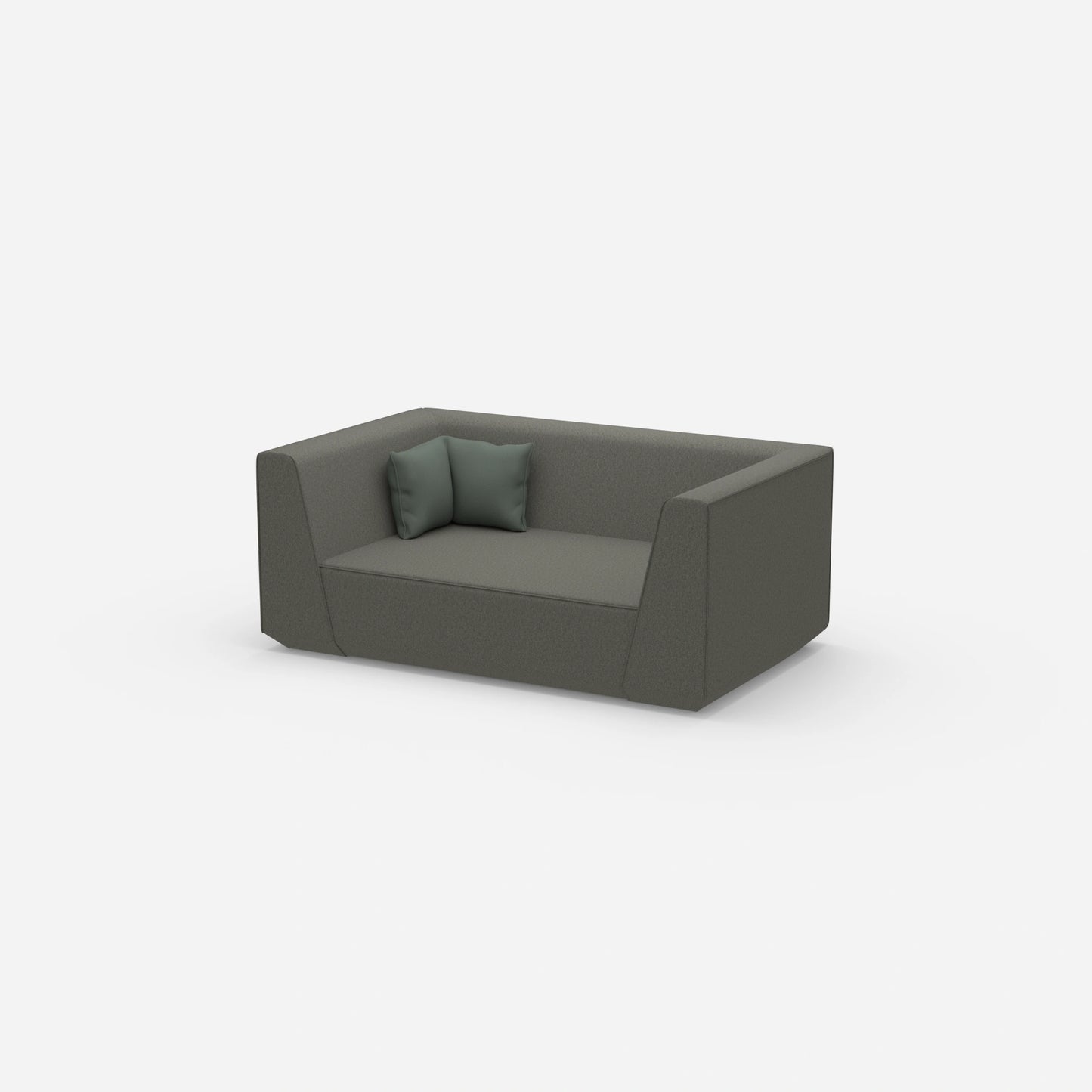 Sofa 2 Sitzer modern von der Seite
