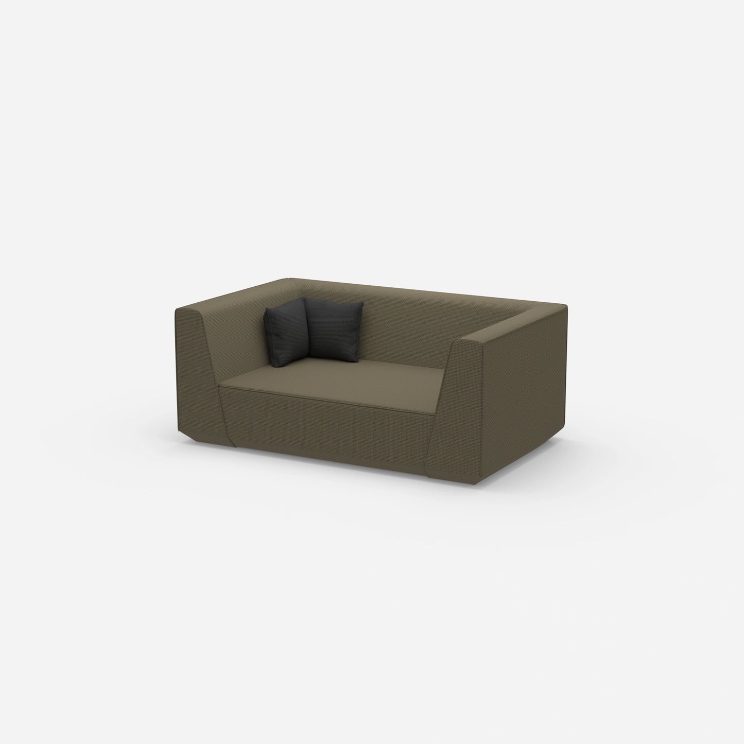 Sofa 2 Sitzer modern von der Seite