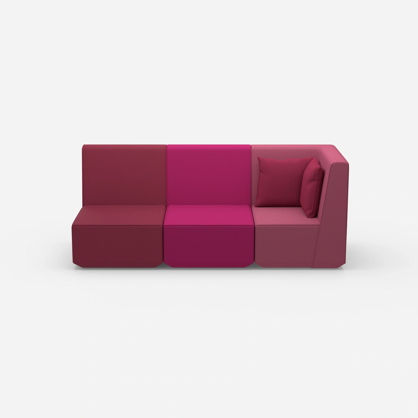 Sofa 3 Sitzer mit hoher Rückenlehne von vorne