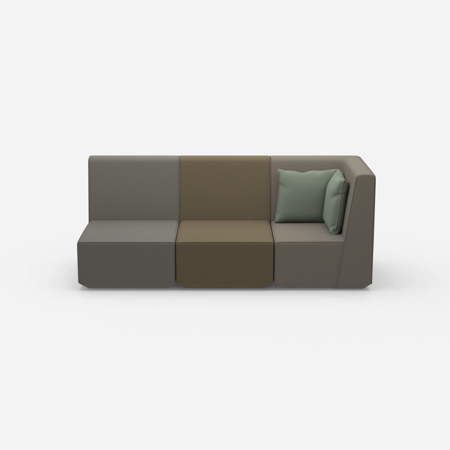 Sofa 3 Sitzer mit hoher Rückenlehne von vorne