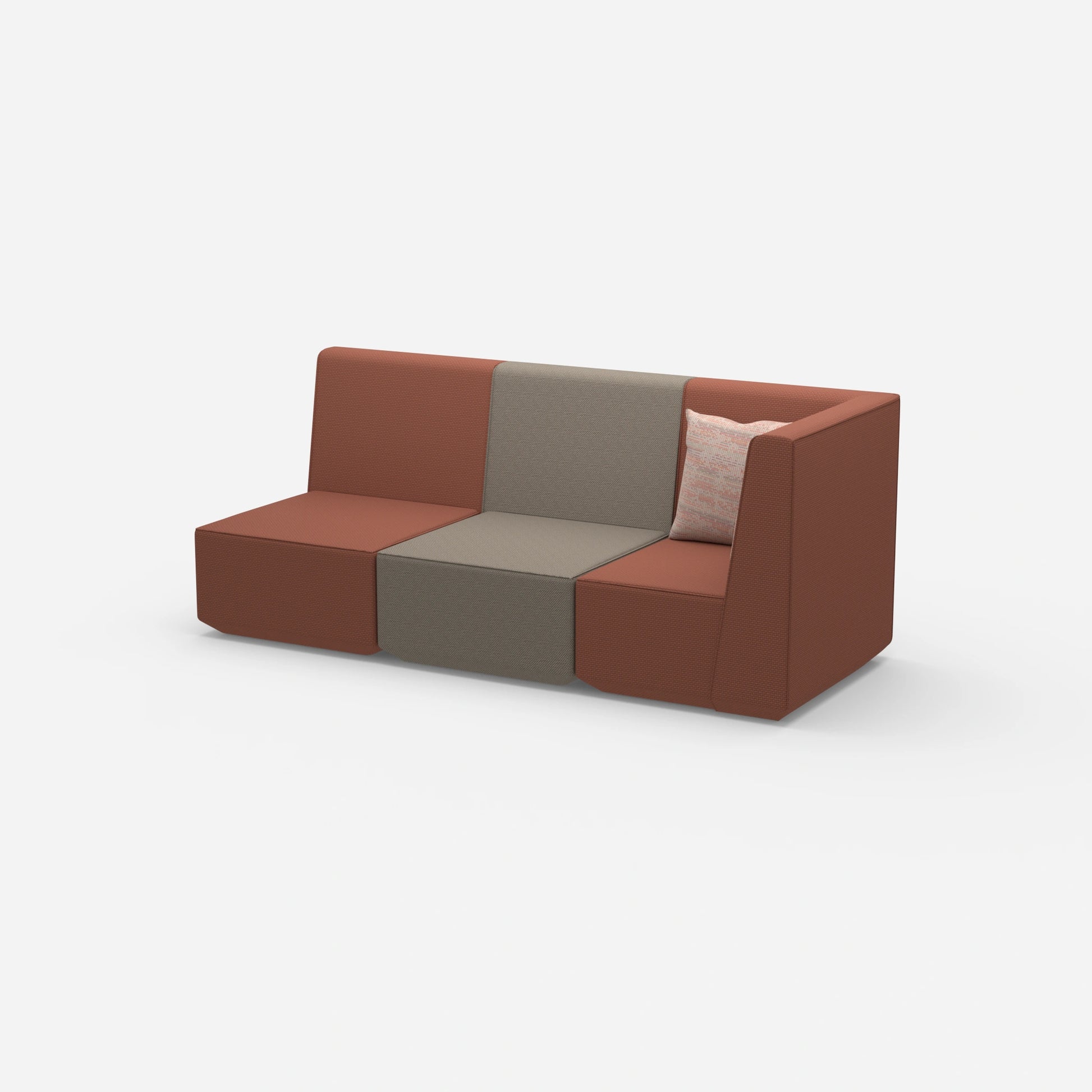 Sofa 3 Sitzer mit hoher Rückenlehne von der Seite