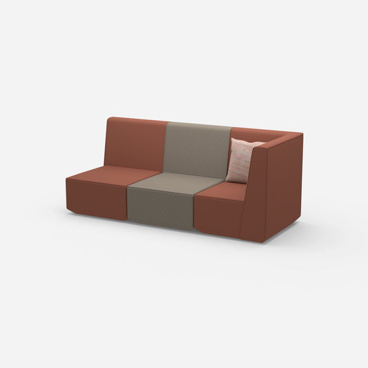 Sofa 3 Sitzer mit hoher Rückenlehne von der Seite