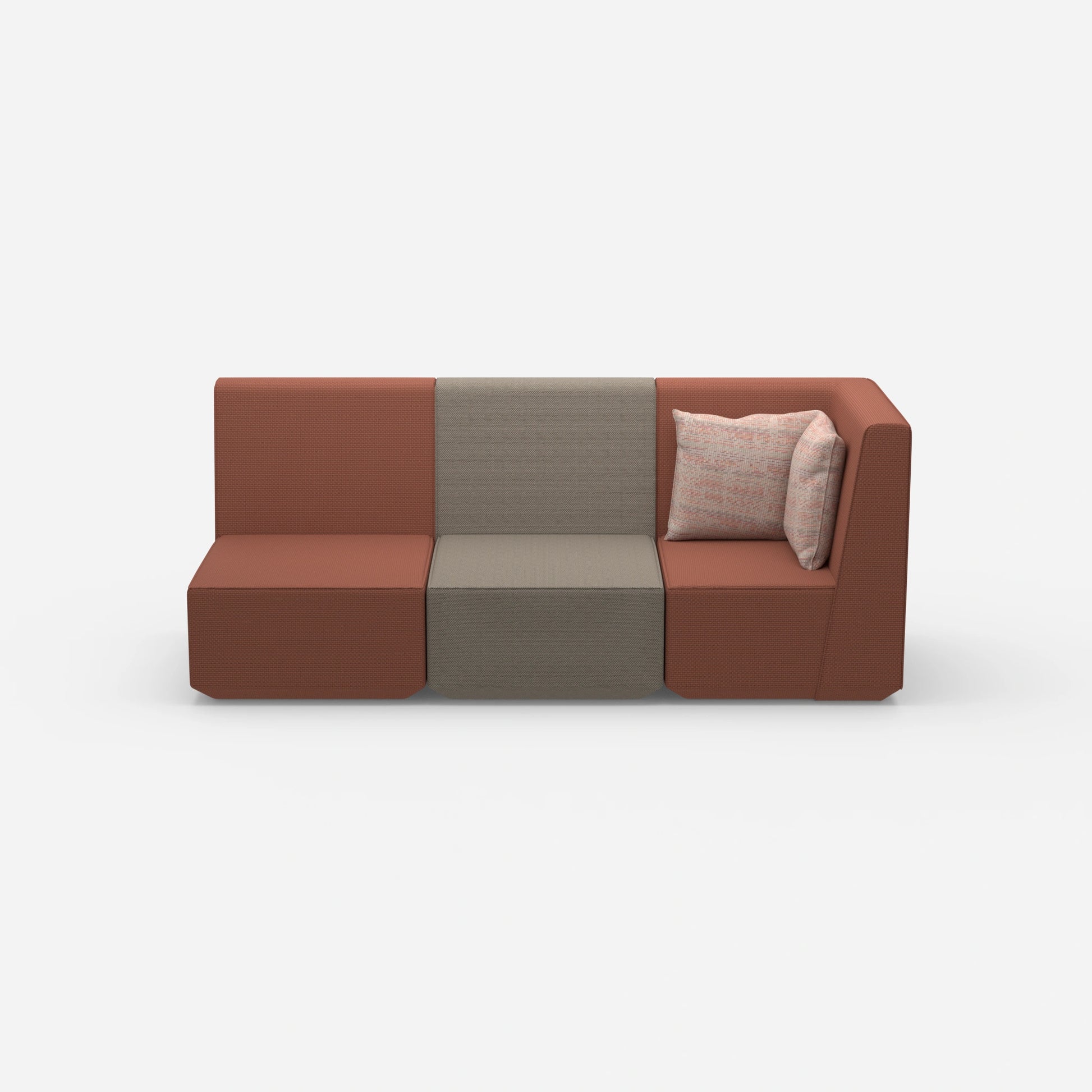 Sofa 3 Sitzer mit hoher Rückenlehne von vorne