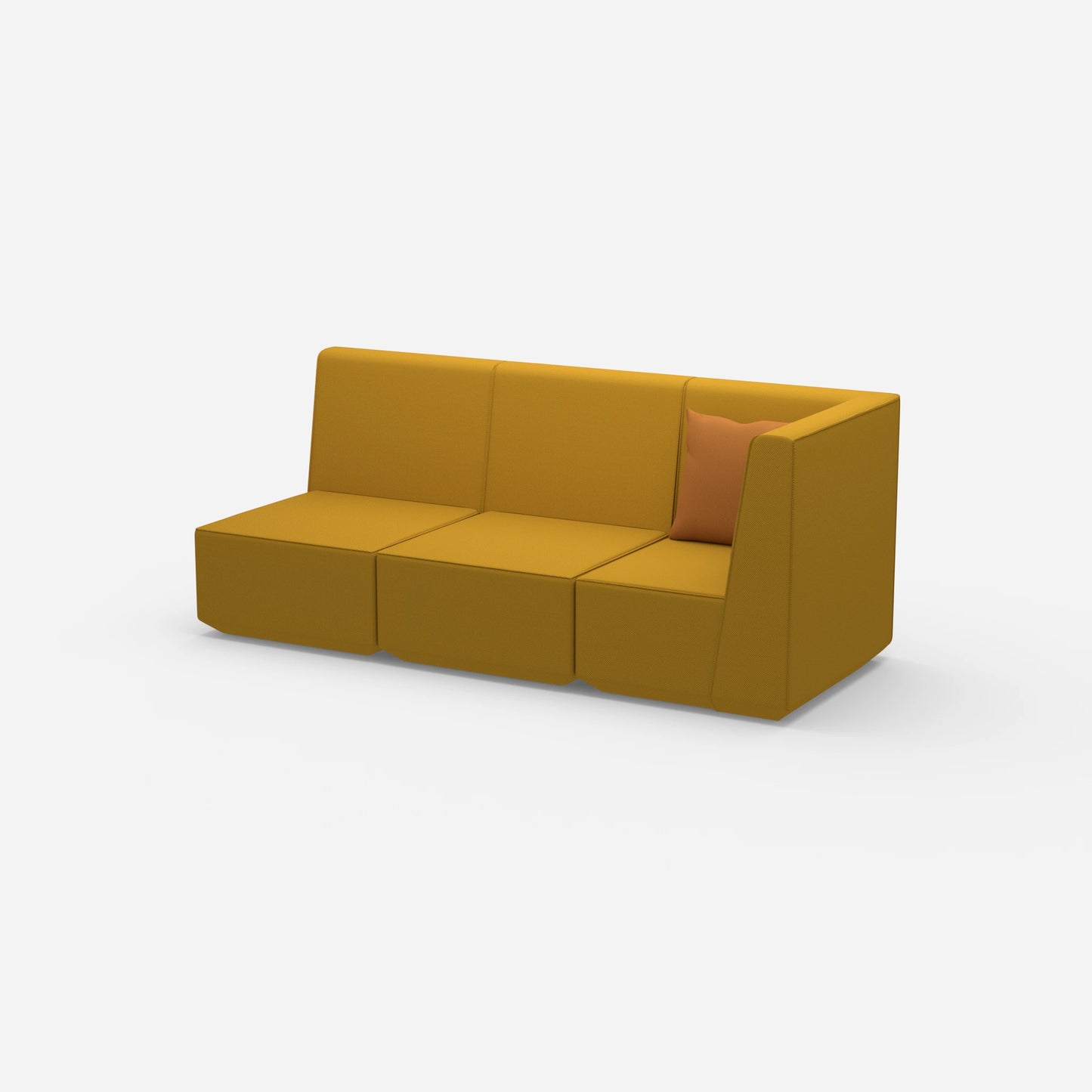 Sofa 3 Sitzer mit hoher Rückenlehne von der Seite