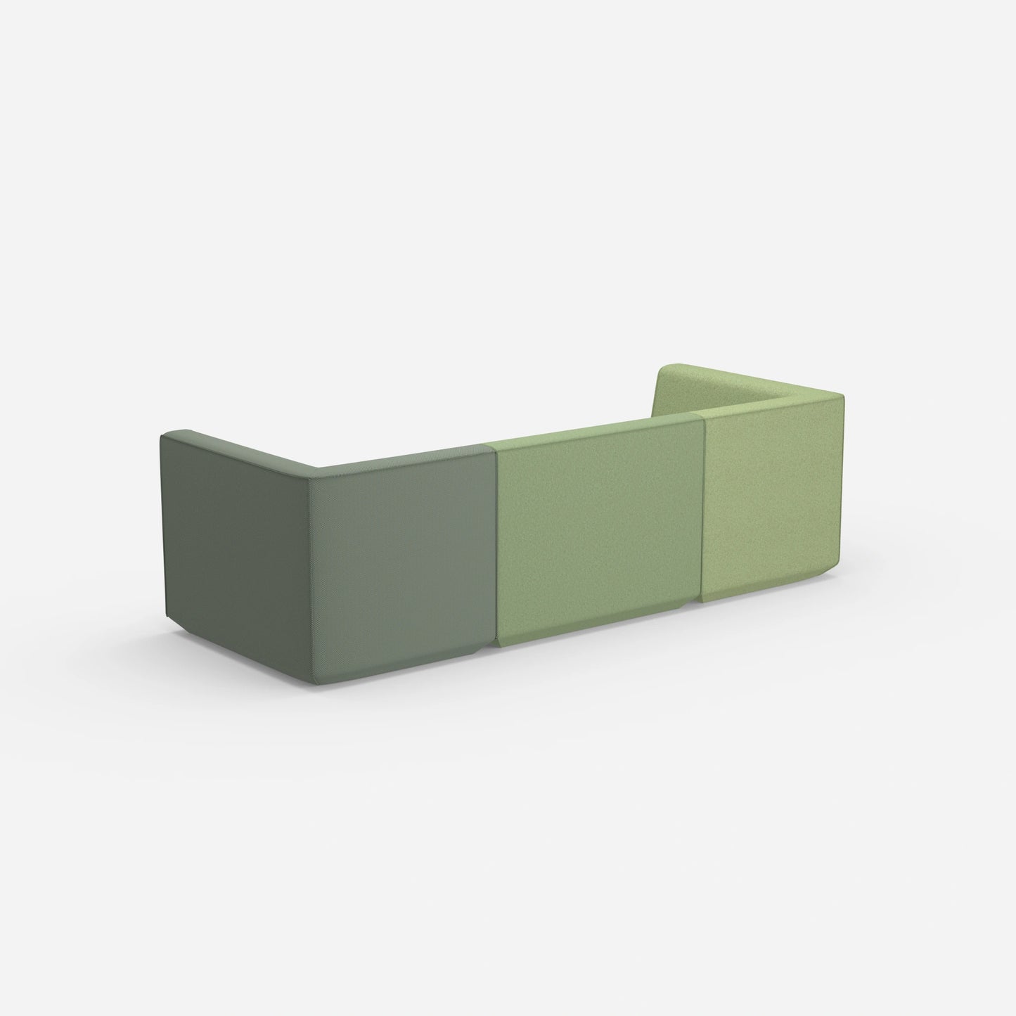 Sofa Dreisitzer grün von hinten