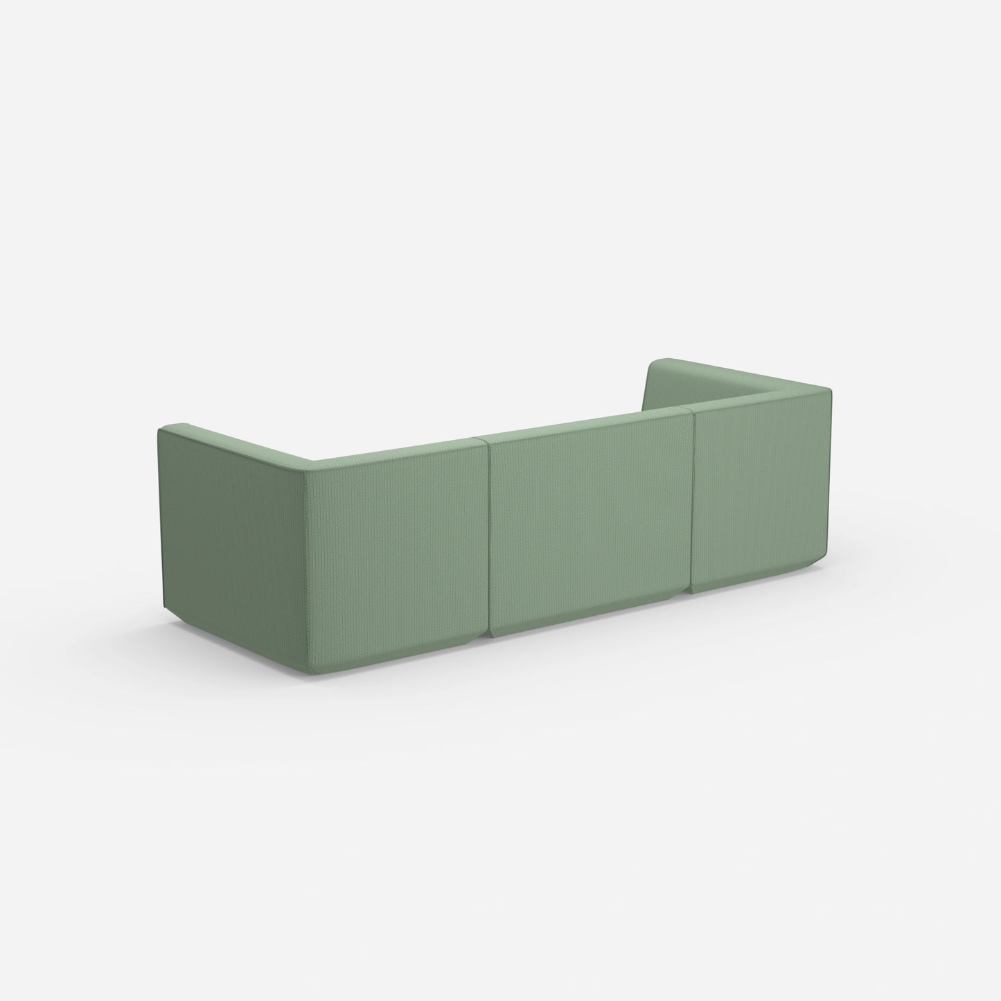 Sofa Dreisitzer grün von hinten