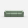 Sofa Dreisitzer grün von vorne
