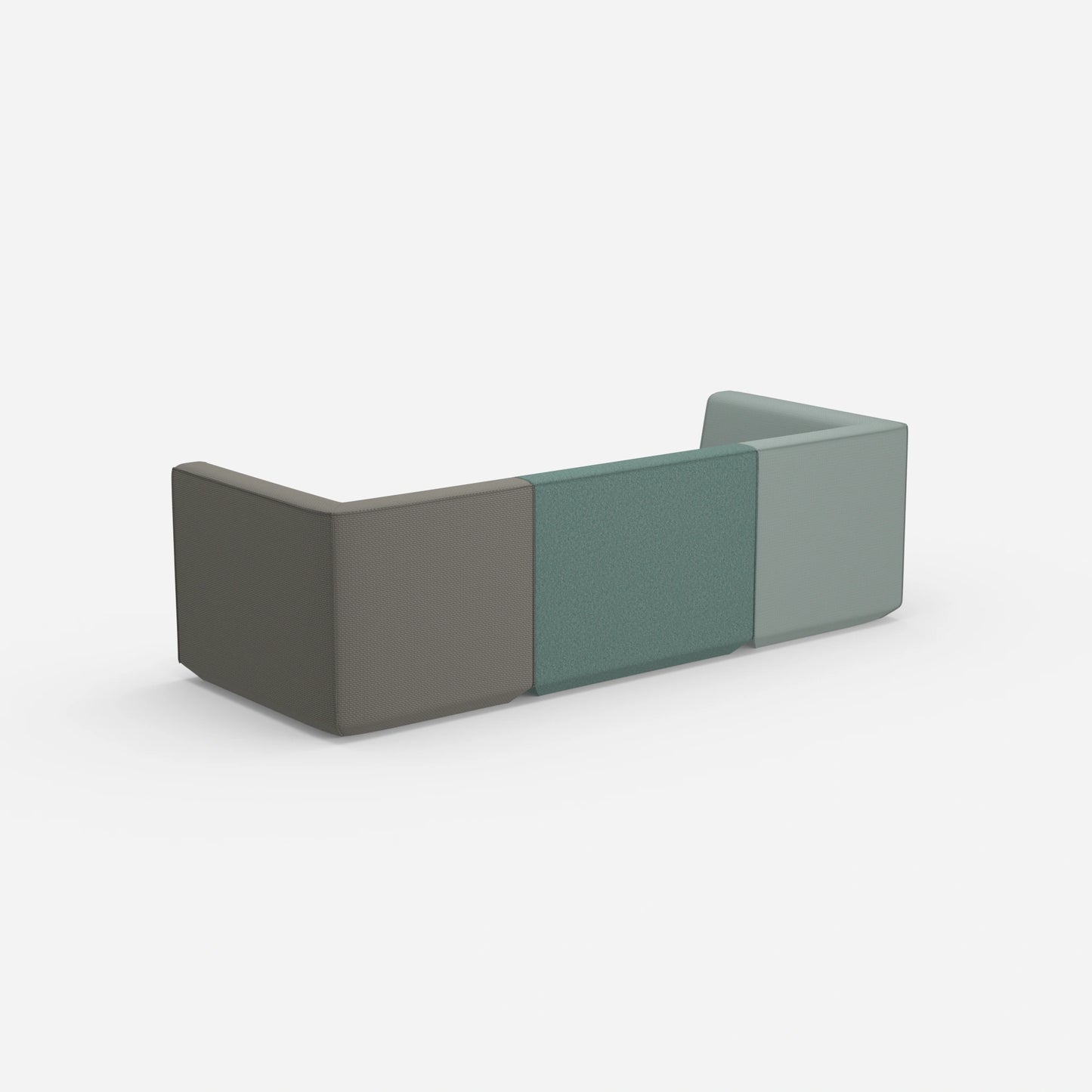 Sofa Dreisitzer grün von hinten