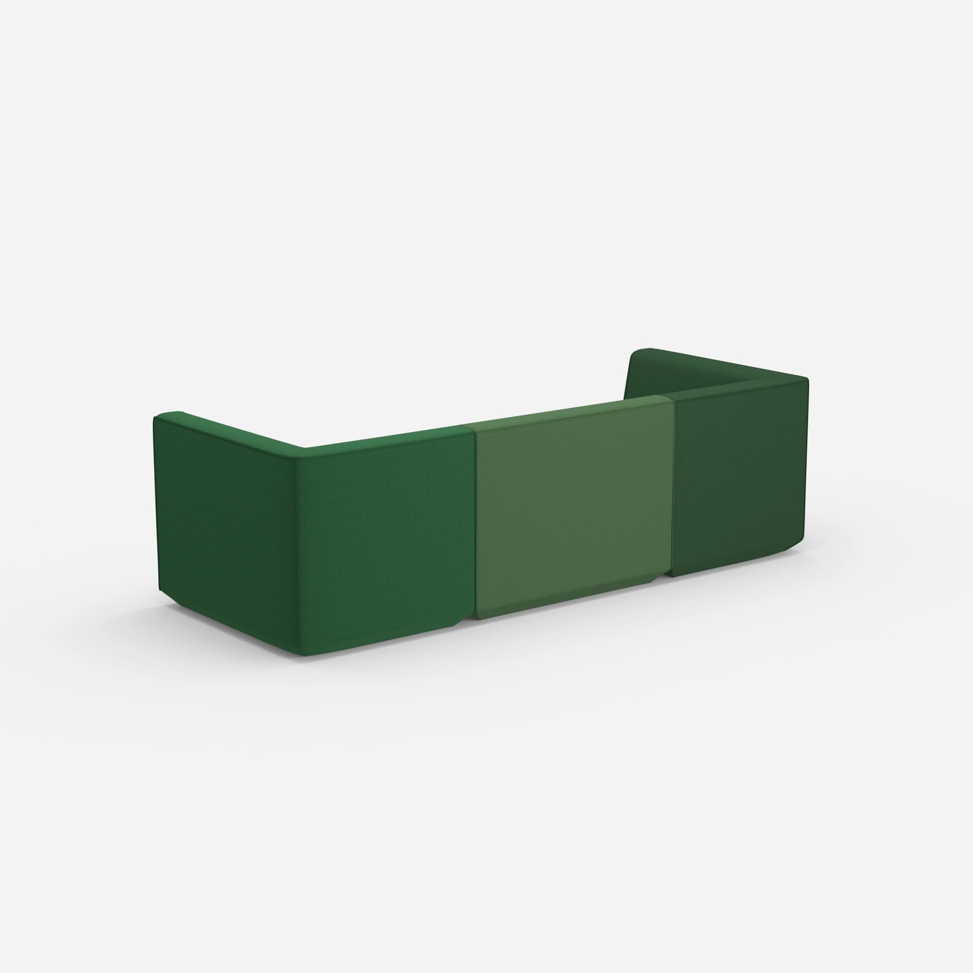 Sofa Dreisitzer grün von hinten