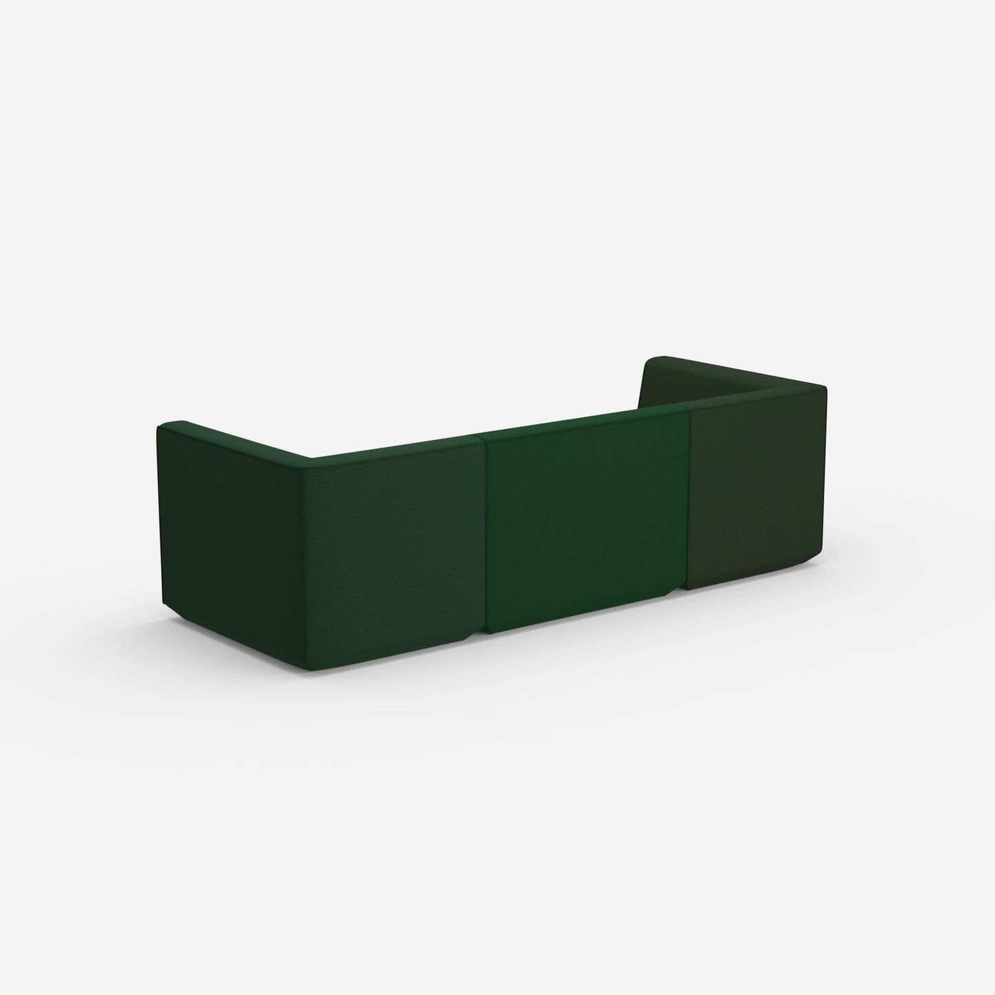 Sofa Dreisitzer grün von hinten