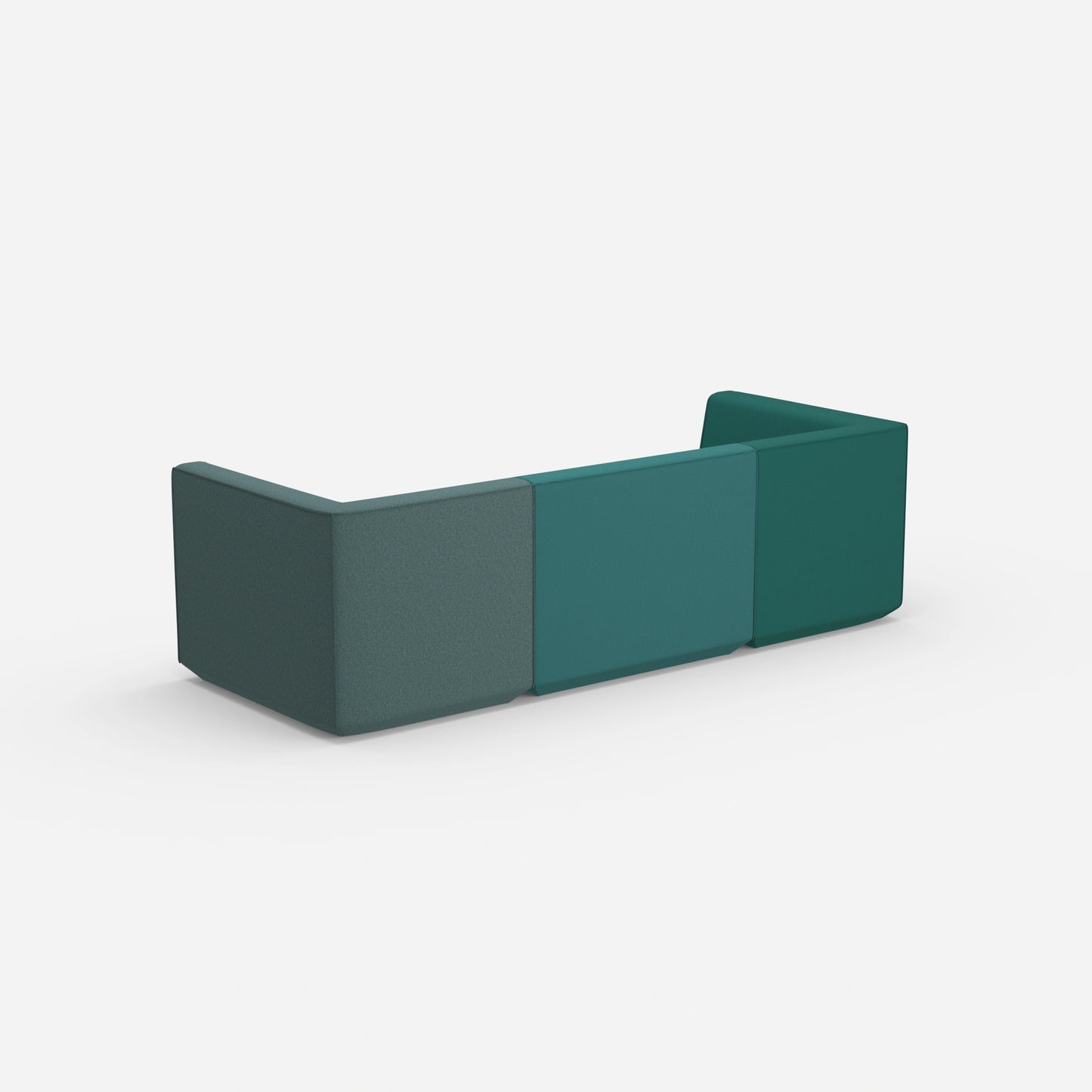 Sofa Dreisitzer grün von hinten