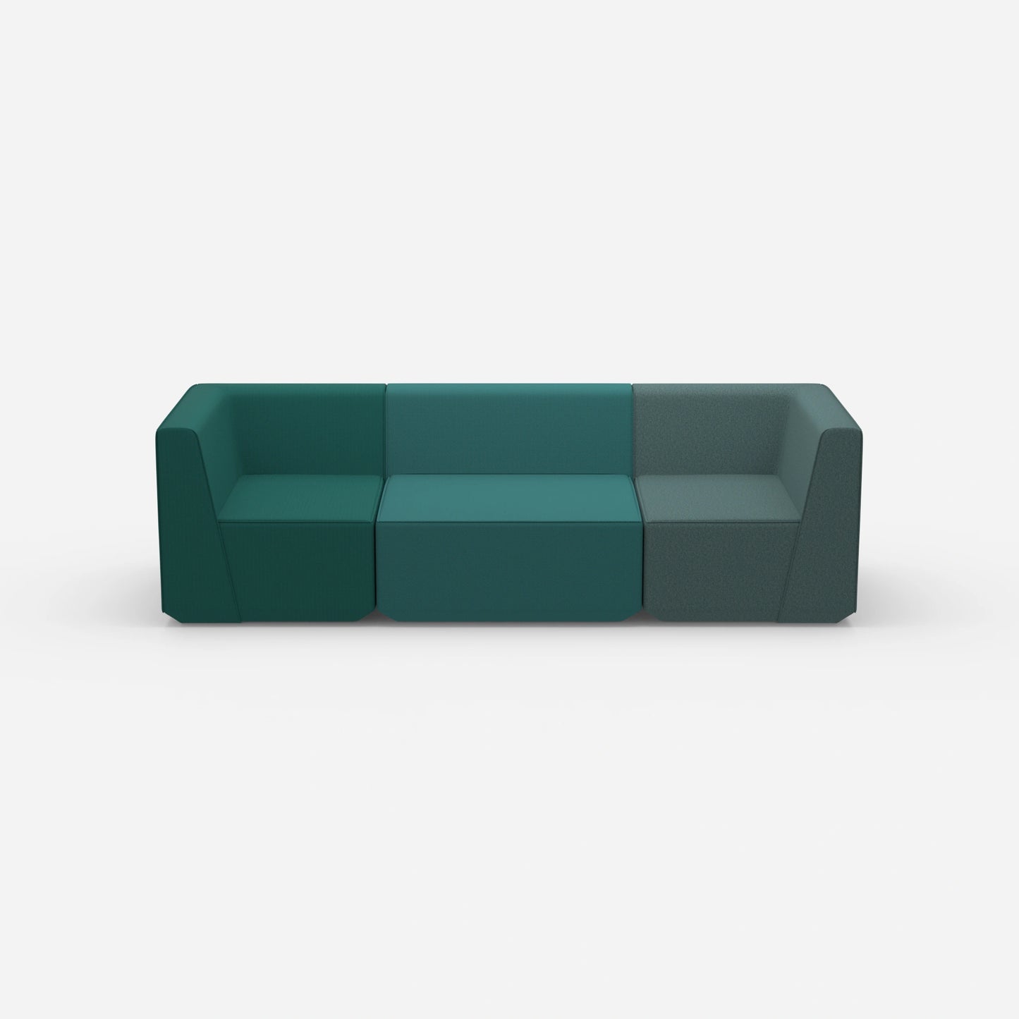 Sofa Dreisitzer grün von vorne
