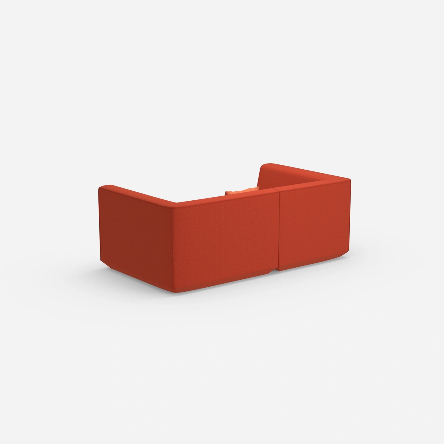 Sofa für 2 Personen in Rot von hinten