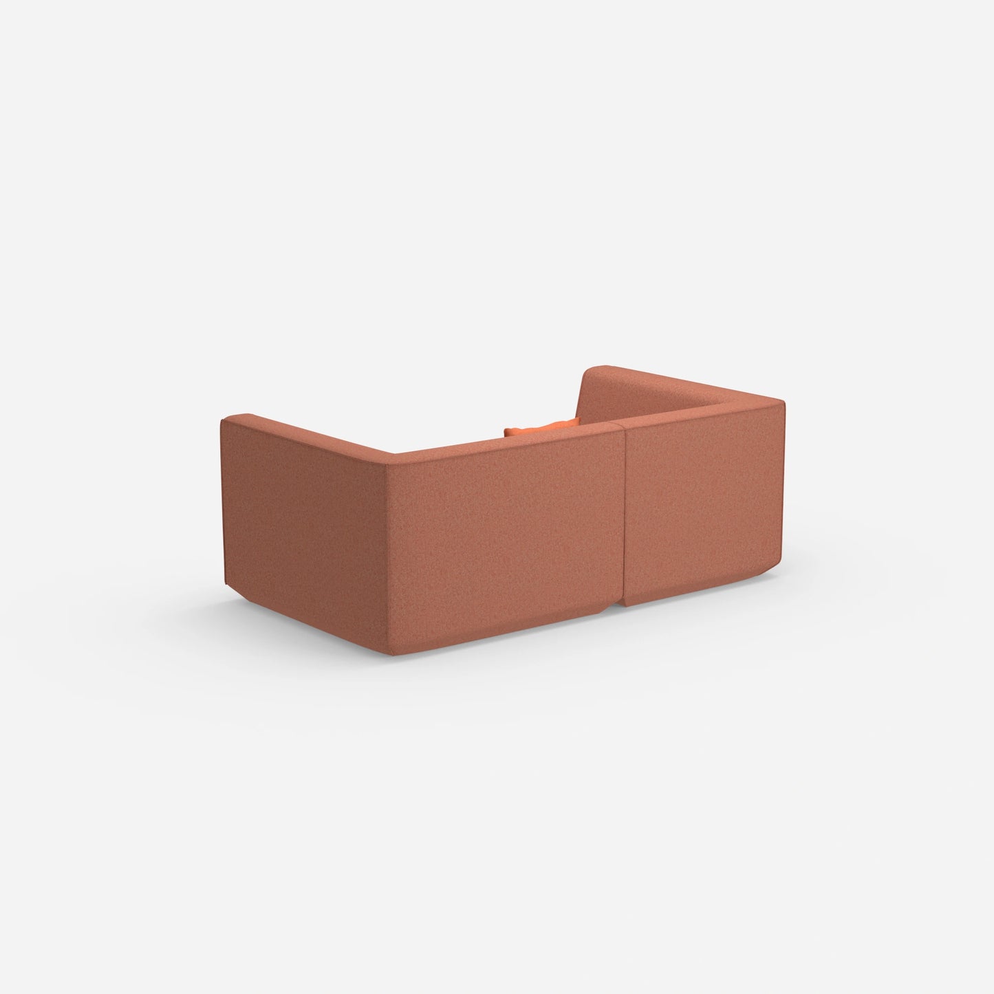 Sofa für 2 Personen in Rot von hinten
