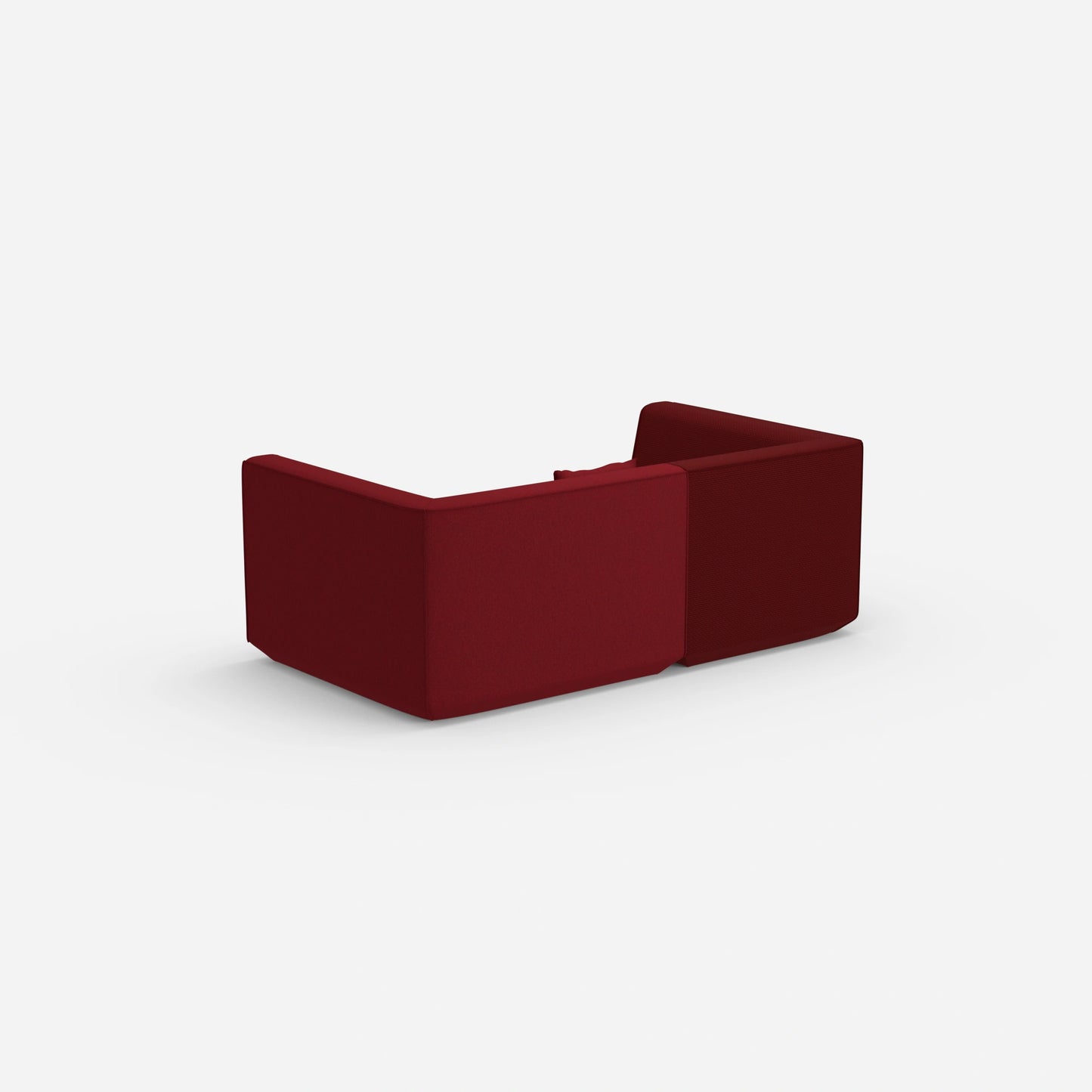 Sofa für 2 Personen in Rot von hinten